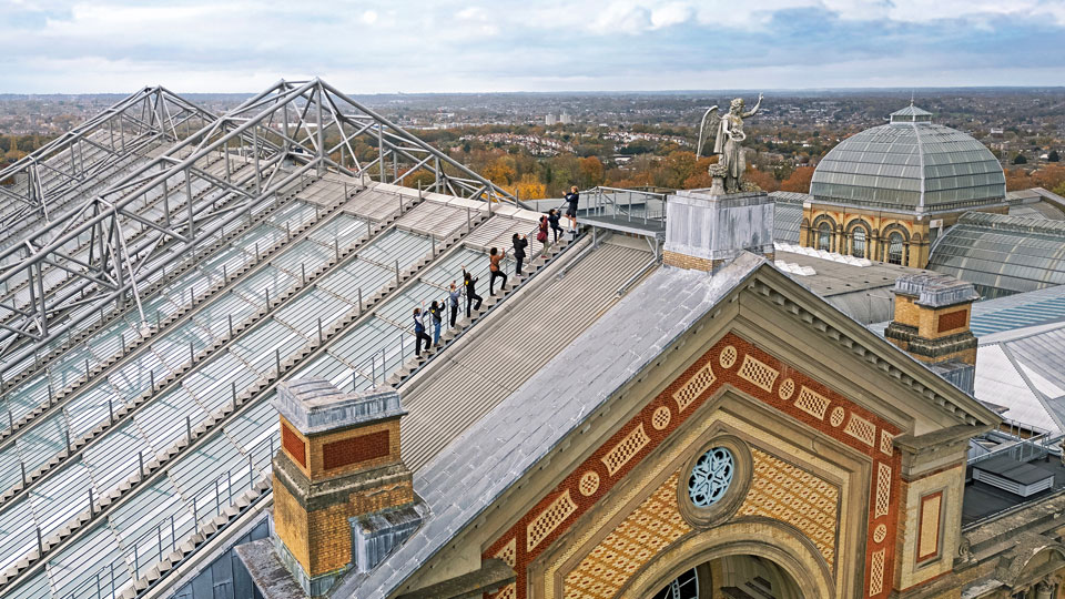 Guided Summit roof walk experience on top of Alexandra Palace in London
