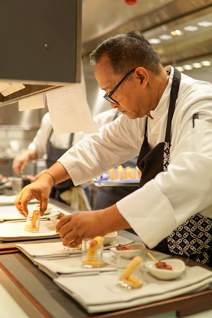 Precision and ritual in the kitchen, where Indonesian flavours are shaped for a Michelin-starred table.