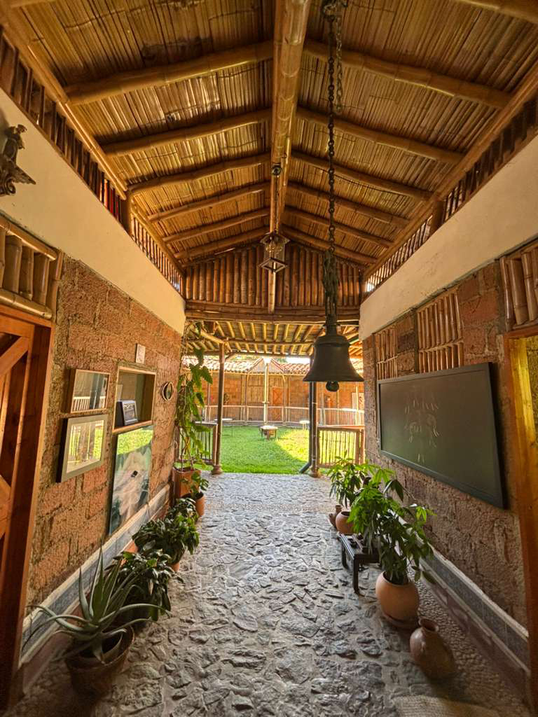 Traditional countryside stable-style interior in Llanogrande, Colombia.