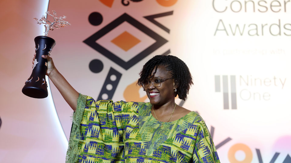 Rahima Njaidi at the 2025 Tusk Conservation Awards, celebrating conservation leadership across Africa.